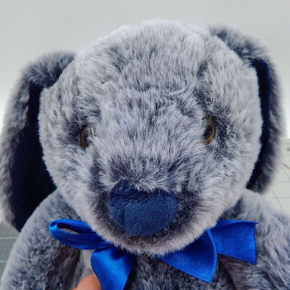 Kaisiyang Blue Bunny Rabbit Plush Bow Tie Seated Stuffed Animal 9 Inch Tag - Picture 5 of 12